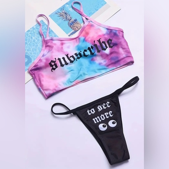 Pretty Woman Boutique Other - Tie Dye Cheeky Bikini Set